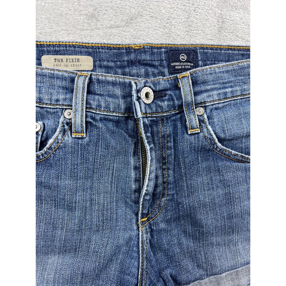 Adriano Goldschmied AG Pixie Roll Up Denim Jean Shorts 27 Medium Wash Summer - Picture 5 of 7